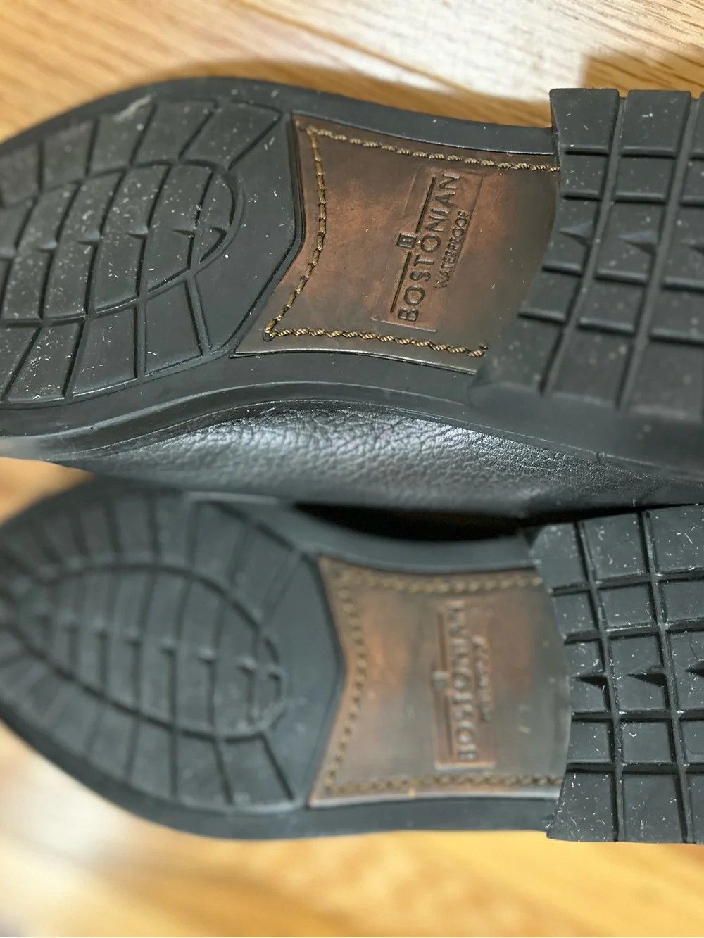 Bostonian Black Leather Derby Shoes